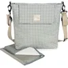 Image de Sac à langer à bandoulière I Love Vichy vert