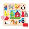 Image de Encastrement 12 piÃ¨ces en bois : Puzzle silhouettes ferme