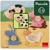 Image de Puzzle encastrement en bois : Les animaux de la ferme Diset-Goula-53069