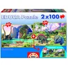 Image de Puzzle 2 x 100 pièces : Dino World Educa-15620