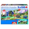Image de Puzzle 2 x 100 piÃ¨ces : Dino World