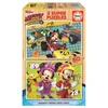 Image de Puzzle en bois 2 x 50 piÃ¨ces : Mickey et ses amis : Top dÃ©part