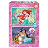 Image de 2 Puzzles De 48 Pièces Avec Ariel Et Jasmine