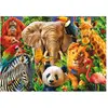 Image de Puzzle 500 pièces : Collage : Animaux Sauvages Educa-19550