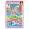 Image de Puzzle 2x48 piÃ¨ces : LICORNES MAGIQUES