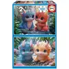 Image de Puzzle 2X100 pièces : MONSTRES MIGNONS Educa-20224
