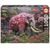 Image de Puzzle 1000 piÃ¨ces : ÃLÃPHANT FLEURI