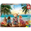 Image de Puzzle 1000 pièces : CHIENS À LA PLAGE Educa-20291