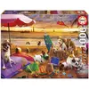 Image de Puzzle 1000 pièces : CHIENS JOUANT SUR LA PLAGE Educa-20312