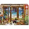 Image de Puzzle 1500 pièces : FENÊTRE D'OBSERVATION DES OISEAUX Educa-20333