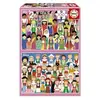 Image de Puzzles 2x100 piÃ¨ces : Filles d’Europe et Filles d’Asie