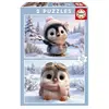 Image de Puzzles 2x20 piÃ¨ces : Manchots Mignons