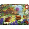 Image de Puzzle 500 pièces : Capybara Village Educa-20547