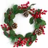 Image de Grande Couronne de Houx et pin Noël artificielle ˜ 30cm 25201FG