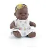 Image de ML Poupées: POUPÉE BÉBÉ FILLE AFRICAINE HABILLÉES 21cm Miniland-8233003