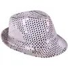 Image de Chapeau Fedora à sequins argent - Adulte 105904-PLAT