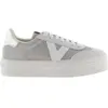 Image de Baskets en daim et grille femme Victoria Barcelona Argenté 36 1092174-14