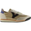 Image de Baskets en nylon métallisé et cuir fendu femme Victoria Saturno Beige 36 1158102-51