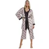 Image de Peignoir manches longues femme Admas Classic Elegant Dots Beige XL 67002-0-000112