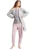 Image de Peignoir manches longues femme Admas Classic Sleep All Day Gris M 67076-0-000106