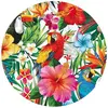 Image de Paquet de 6 Assiettes carton ø 23cm, Tropical coloré 31055FG