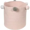 Image de Panier de rangement Bubbly en coton rose (30 x 30 cm)