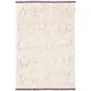 Image de Tapis lavable RugCycled® ABC en coton naturel (90 x 130 cm)