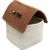 Image de Panier de rangement maison toffee (22 x 22 x 34 cm)