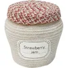 Image de Panier pot de confiture de fraise