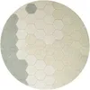 Image de Tapis lavable rond Honeycomb Blue Sage (140 cm)