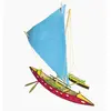 Image de Maquette bateau en bois : Canoë Hawaïen avec voile Nalu Occre-50206