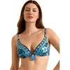 Image de Haut de maillot de bain décolleté préformé sans armatures femme Selmark Acanthus Bleu 95C BM235SE-bleu