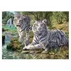 Image de Puzzle 1000 piÃ¨ces : Tigres blancs