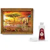 Image de Coffret : Cadre, Colle et Puzzle 1000 pièces :  Les Rois de la Savane ArtPuzzle-5695