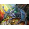 Image de Puzzle 1500 piÃ¨ces mini : Dragon Bleu et TrÃ©sor