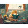 Image de Puzzle 1000 piÃ¨ces : Chat et livres