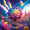 Image de Puzzle 1023 piÃ¨ces : Fleur Ã  GÃ©omÃ©trie SacrÃ©e - Ãdition SpÃ©ciale Elif Hurdogan