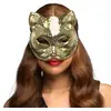 Image de Demi-masque Disco cat or 00232BOL