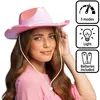 Image de Chapeau cowboy LED Pearl rose 01461BOL