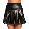 Image de Mini jupe simili cuir M/L noire 1744BOL