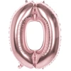 Image de Ballon Mylar Rose Cuivré Chiffre 0 - 86 cm 22040