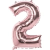 Image de Ballon Mylar Rose Cuivré Chiffre 2 - 86 cm 22042