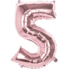 Image de Ballon Mylar Rose Cuivré Chiffre 5 - 86 cm 22045