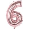 Image de Ballon Mylar Rose Cuivré Chiffre 6 - 86 cm 22046