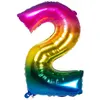 Image de Ballon mylar rainbow 86cm CHIFFRE 2, Multicolore 22052BOL