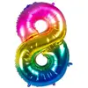Image de Ballon mylar rainbow 86cm CHIFFRE 8, Multicolore 22058BOL