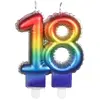 Image de BOUGIE balloon multicolore avec mèches, 18 ans 30141BOL