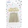 Image de Set 16 Bougies Anniversaire en spirale avec bouchon de gâteau Happy Birthday - Or 30350BOL