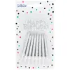 Image de Set 16 Bougies Anniversaire en spirale avec bouchon de gâteau Happy Birthday - Argent 30351