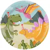 Image de Lot 10 assiettes carton 23 cm Dinosaure Dino Party 50066BOL